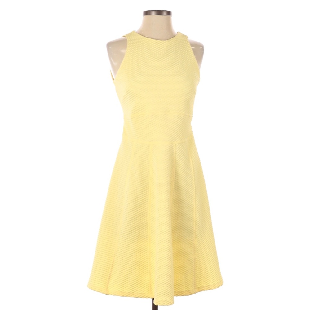 Cato Sleeveless Dress XS Yellow, Back Cutout Summer Spring Sunday Church Wedding